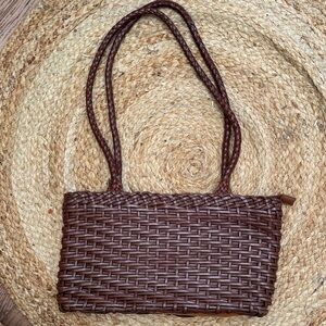 Eleppi Brown Woven Handbag
